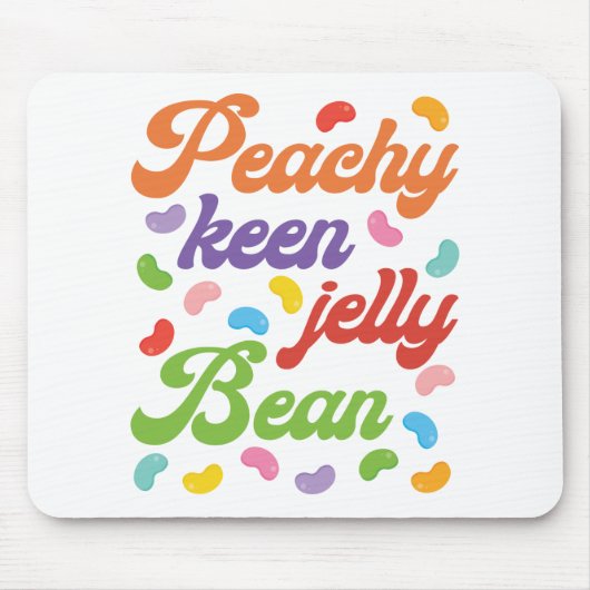 Peachy Keen Jelly Bean Easter Candy Retro Muismat (Voorkant)