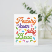 Peachy Keen Jelly Bean Easter Snoep Retro Briefkaart (Staand voorkant)