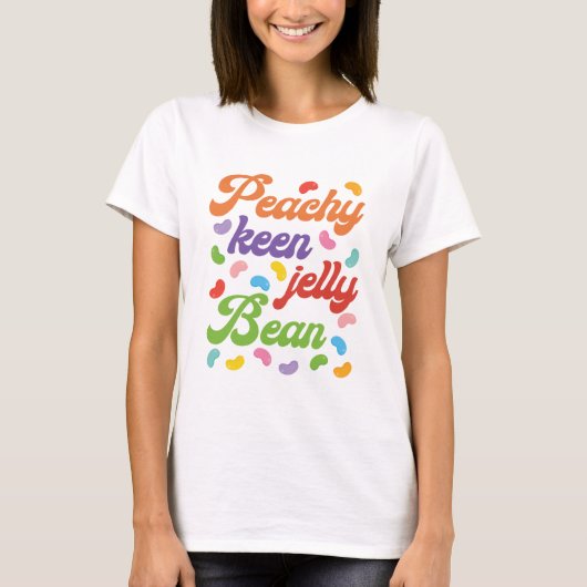 Peachy Keen Jelly Bean Easter Snoep Retro T-shirt (Voorkant)