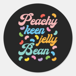 Peachy Keen Jelly Bean Ronde Sticker