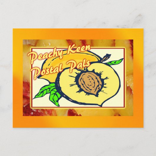 Peachy Keen Postal Pals Briefkaart (Voorkant)