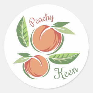 Peachy Keen Ronde Sticker