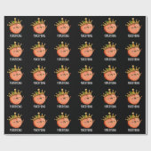 Peachy King Funny Peach Pun Dark BG Cadeaupapier (Vlak)