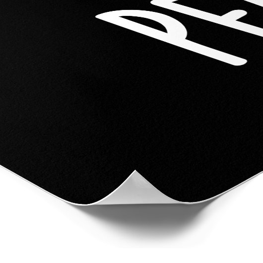 Peachy King Funny Peach Pun Dark BG Poster (Hoek)