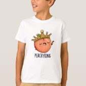 Peachy King Grappige Peach Pun T-shirt (Voorkant)