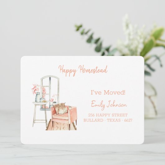 Peachy Living lancering verplaatsen Aankondiging (Staand voorkant)