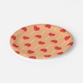 Peachy Love Suckers Rood Papieren Bordje (Gekanteld)