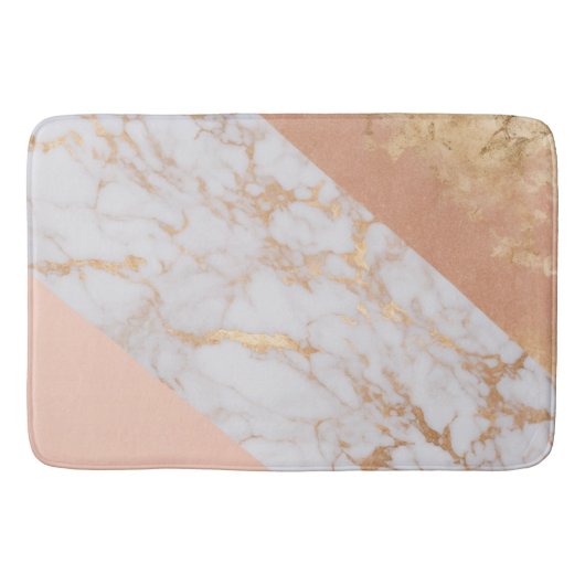 Peachy Marble Elegance Badmat (Voorkant)