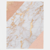 Peachy Marble Elegance Fleece Deken (Voorkant)