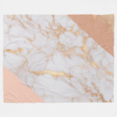 Peachy Marble Elegance Fleece Deken (Voorkant (Horizontaal))