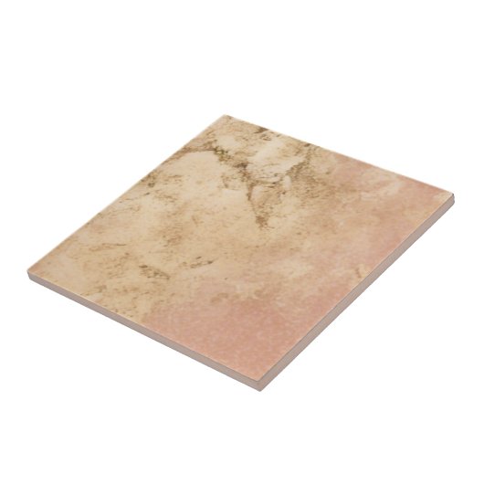 Peachy Marble Elegance Tegeltje (Zijkant)