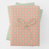 Peachy Mint Magic Wrapping Paper Flat Sheet Set (In situ)