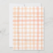 Peachy One-uitnodiging | Peach Birthday Invitation Kaart (Achterkant)