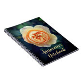 Peachy Oranje Garden Roos Flower Personalized Notitieboek (Rechterzijde)