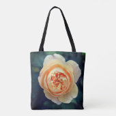 Peachy Oranje Garden Roos Flower Personalized Tote Bag (Achterkant)