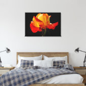 Peachy Oranje Roos Poster Canvas Afdruk (Insitu (Slaapkamer))