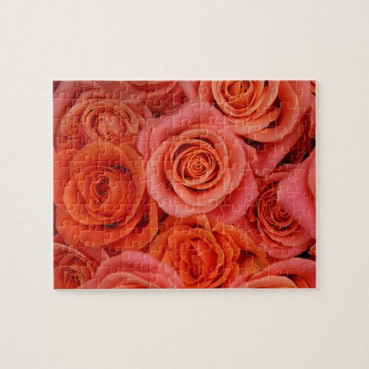 Peachy-oranje Tea Rozen Legpuzzel (Horizontaal)
