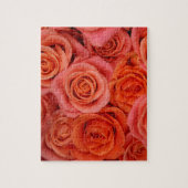 Peachy-oranje Tea Rozen Legpuzzel (Verticaal)