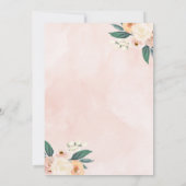 Peachy Owl Derde Verjaardag Uitnodiging (Achterkant)