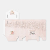 Peachy Owl Faux Glitter Party Favor Box Bedankdoosjes (Uitgevouwen)