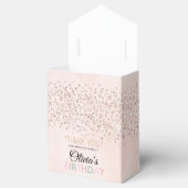 Peachy Owl Faux Glitter Party Favor Box Bedankdoosjes (Geopend)