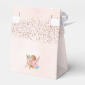 Peachy Owl Faux Glitter Party Favor Box Bedankdoosjes (Achterkant)