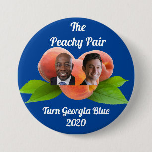 Peachy Pair Georgia 2020 - Senate -Warnock/Ossoff Ronde Button 7,6 Cm