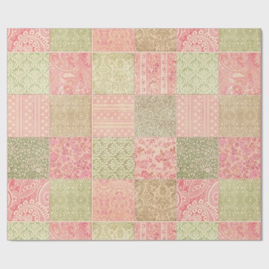 Peachy Patchwork Cadeaupapier (Vlak)