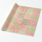 Peachy Patchwork Cadeaupapier (Uitgerold)