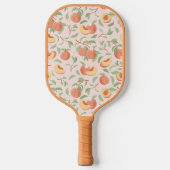 Peachy Peach Floral Pickleball Paddle (Voorkant)