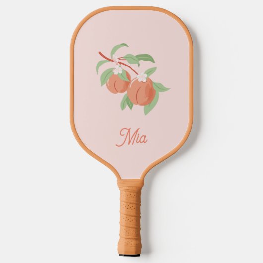 Peachy Peach Floral Pickleball Paddle (Achterkant)