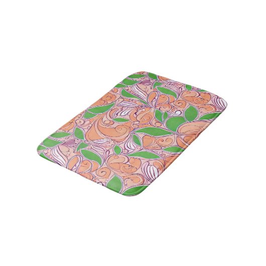 Peachy Petal Bath Mat (Gekanteld)