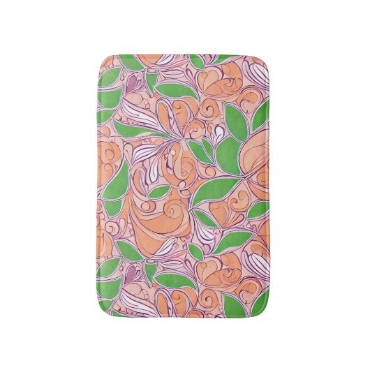 Peachy Petal Bath Mat (Voorkant Verticaal)