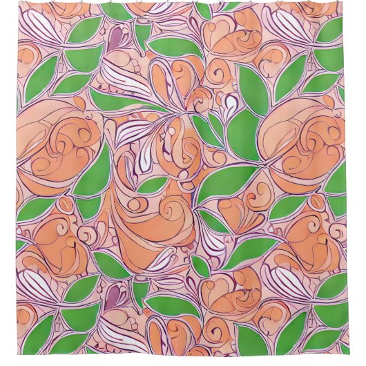 Peachy Petal douchegordijn (Voorkant)