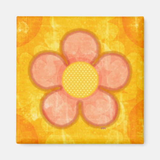 Peachy Petals Magneet (Voorkant)