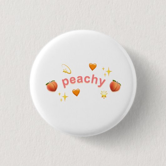 Peachy Pin Badge Ronde Button 3,2 Cm (Voorkant)