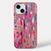Peachy Pink Abstract Case-Mate iPhone Case (Achterkant)