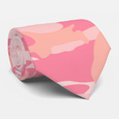 Peachy Pink Camo Silky Mannen Stropdas (Opgerold)