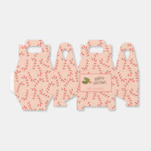 Peachy Pink Christmas Candy Canes Bedankdoosjes (Uitgevouwen)