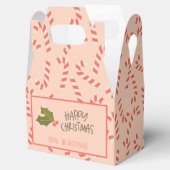 Peachy Pink Christmas Candy Canes Bedankdoosjes (Geopend)