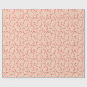 Peachy Pink Christmas Candy Canes Cadeaupapier (Vlak)