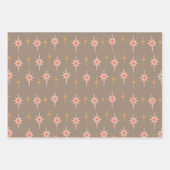 Peachy Pink Christmas Candy Canes Meowy Inpakpapier Vel (Voorkant 3)