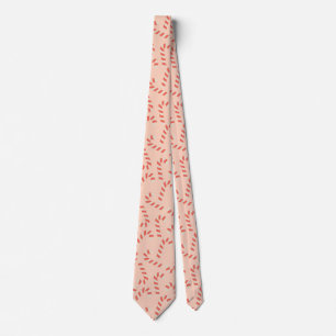 Peachy Pink Christmas Candy Canes Stropdas