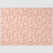 Peachy Pink Christmas Candy Canes Tissuepapier (Voorkant)