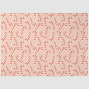 Peachy Pink Christmas Candy Canes Tissuepapier