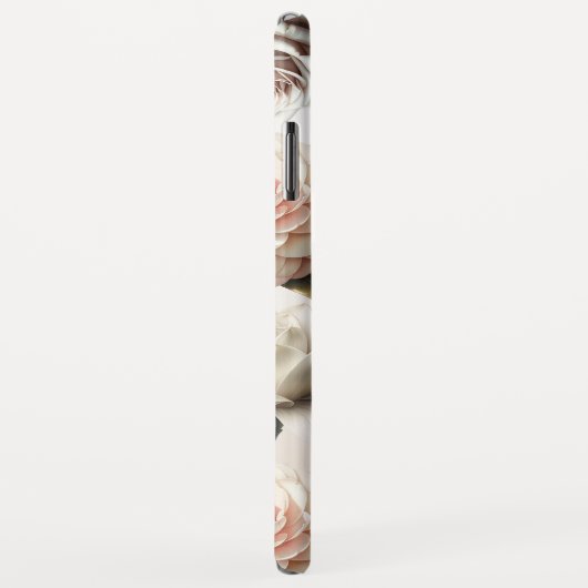 Peachy Pink Creamy Witte Bloemen Bloemen Bloemen Case-Mate iPhone Case (Achterkant/rechts)