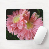 Peachy Pink Daisies Mousepad Muismat (Met muis)