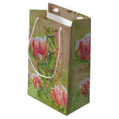 Peachy Pink Desert Cactus Flowers Klein Cadeauzakje (Achterkant Gekanteld)