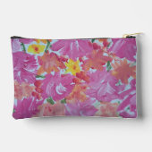 Peachy Pink Floral Accessoires Pouch Etui (Achterkant)