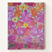 Peachy Pink Floral gepersonaliseerd notitieboek (Achterkant)